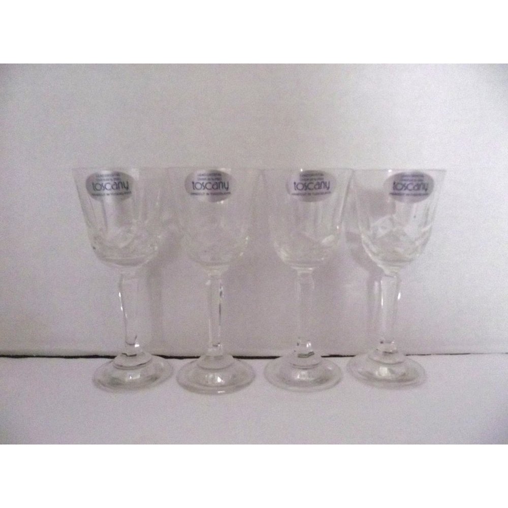 Set of 4 Toscany Lillian Cordial 24% Lead Crystal